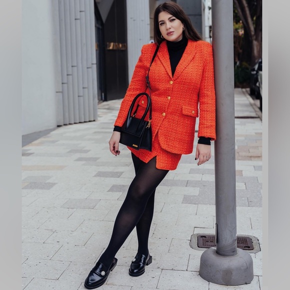 Zara tweed like suit 2 piece - Picture 1 of 10